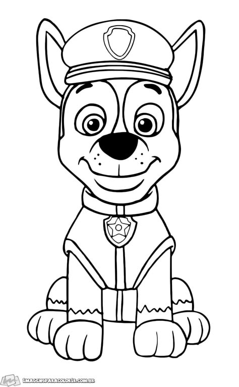 Paw Patrol Chase Coloring Pages Patrulha Canina Para Colorir Porn Sex