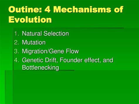 Ppt Mechanisms Of Evolution Powerpoint Presentation Free Download