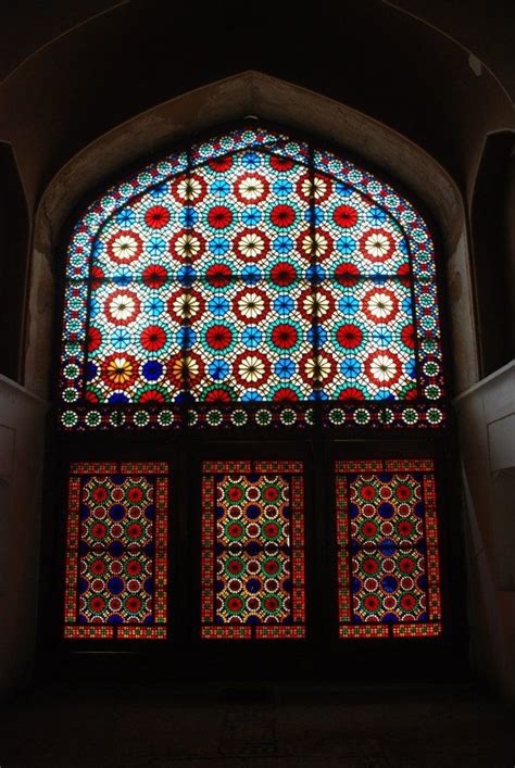 Unique Art Of Glass Design On A Window In City Of Yazd Islamic