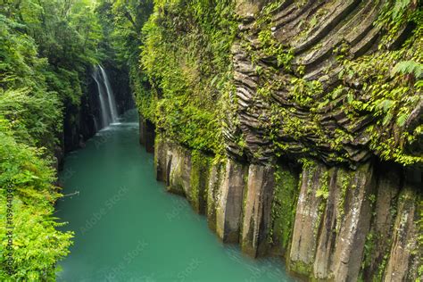 Beautiful Landscape Of Takachiho Gorge And Waterfall In Miyazaki