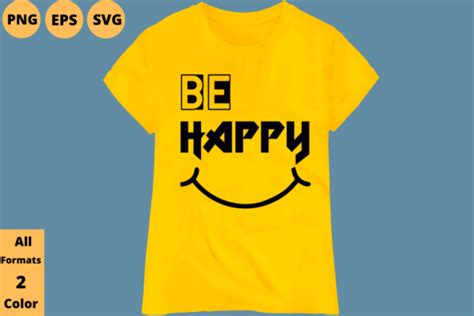Be Happy Typography Design Graphic By Shirin Nipa · Creative Fabrica