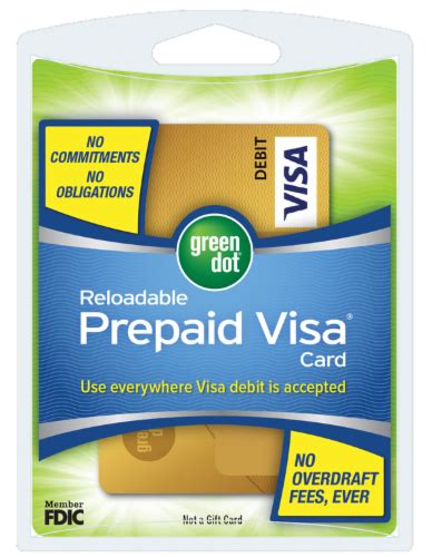 Reloadable prepaid cards work like traditional debit cards. King Soopers - Green Dot Visa Reloadable Prepaid Debit Card, 1 ct