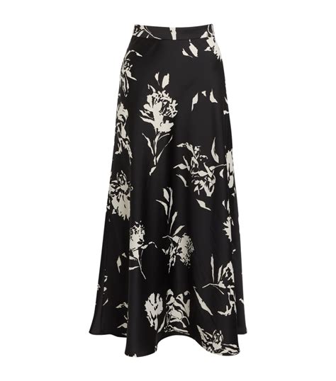 Womens Maxandco Black Floral Print Skirt Harrods Uk