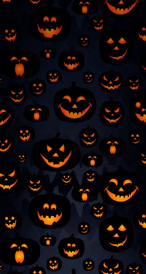 Wallpaper Iphonehappy Halloweenpattern ⚪️ Pumpkin