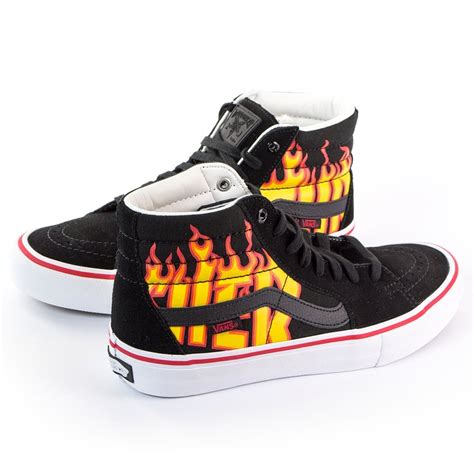 Thrasher's unmistakable flaming logo and vans's iconic checkerboard design are just two of the recurring motifs. Vans x Thrasher SK8-Hi Pro black (VA347TOTE) | *WOMEN ...