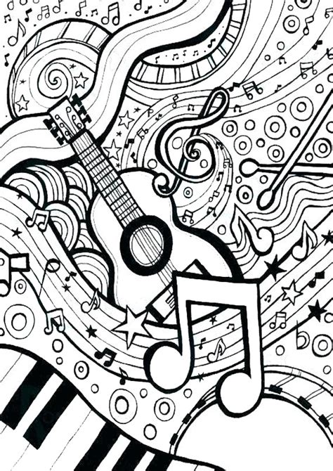 Coloring Pages Music Notes Coloring Page Sheets