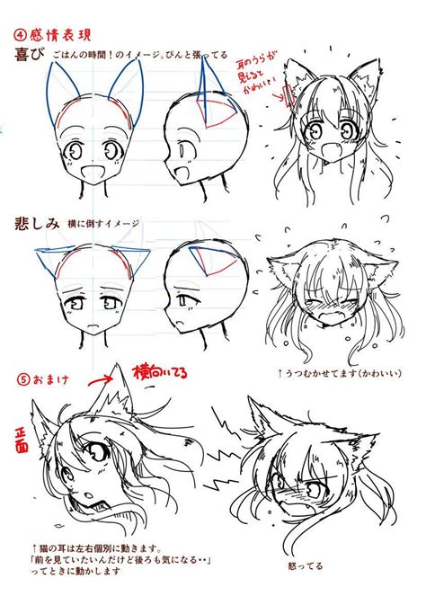 How To Draw A Neko Girl With Cat Ears Drawing