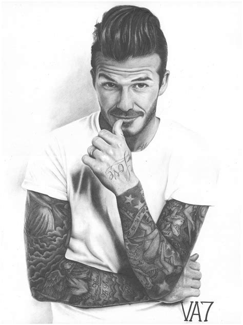 David Beckham Drawing Pencil Sketch Colorful Realistic Art Images