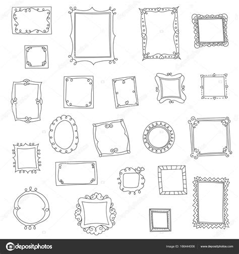 Doodle Frames Vector Illustration Stock Vector Image By ©insh1na 166444006