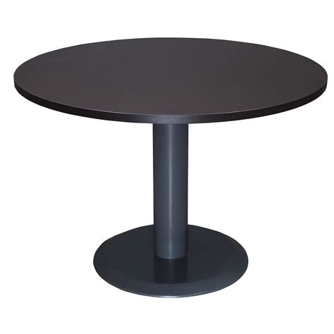 Laminate Top Used 42 Inch Round Table, Espresso   National  