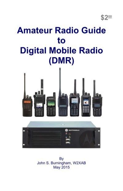 Amateur Radio Guide To Digital Mobile Radio Dmr
