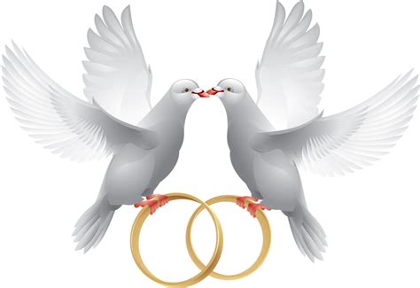 Marriage Clipart Dove - Wedding Ring With Dove - Free Transparent PNG Download - PNGkey