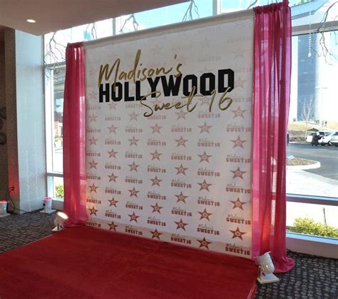Hollywood Theme Step And Repeat Backdrop Hollywood Backdrop Custom