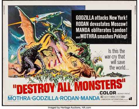 Destroy All Monsters Released May 23 1969 With Akira Kubo Jun Tazaki