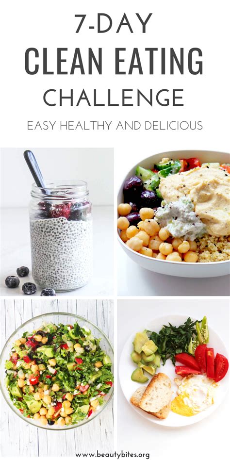 Day Clean Eating Challenge Meal Plan Beauty Bites Clean
