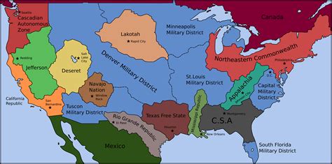 The Second American Civil War 2020 A Map For My 2acw World Building