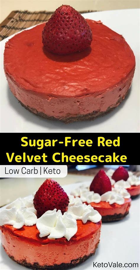 Sugar Free Red Velvet Cheesecake Low Carb Recipe Keto Vale