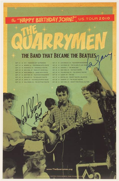 Lot Detail Beatles Quarrymen Signed Poster