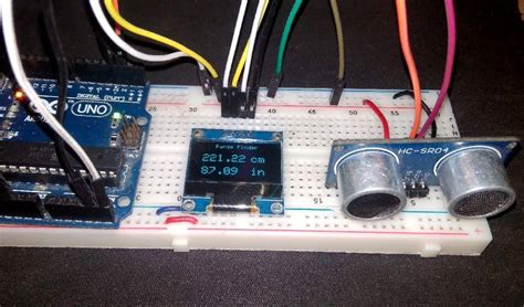 Arduino Ultrasonic Range Finder With Hc Sr04 Sensor On Oled