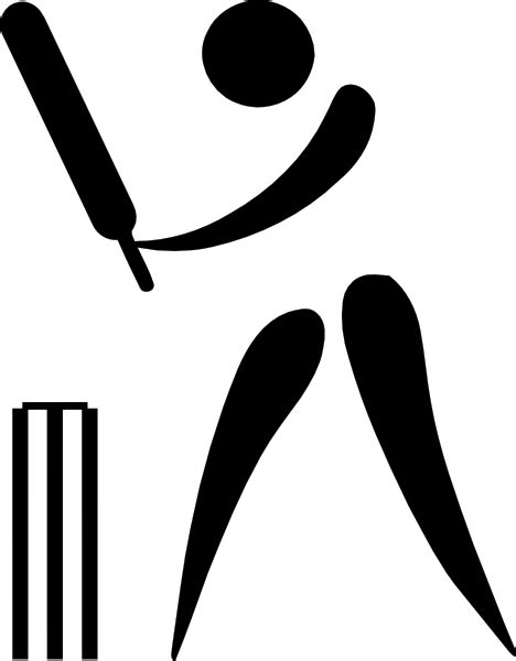 Olympic Sports Cricket Pictogram Clip Art 111241 Free Svg Download