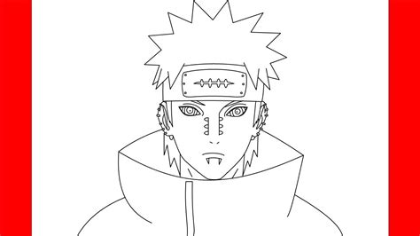 How To Draw Pain From Naruto Step By Step Drawing Youtube