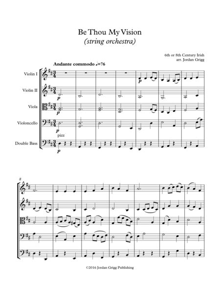 Be Thou My Vision String Orchestra By Jordan Grigg String Quartet