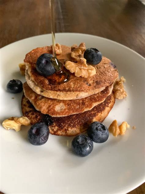 Fluffy Vegan Blueberry Pancakes Healthy Momma Manda
