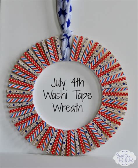 Washi Tape Wreath For July 4th My Suburban Kitchen