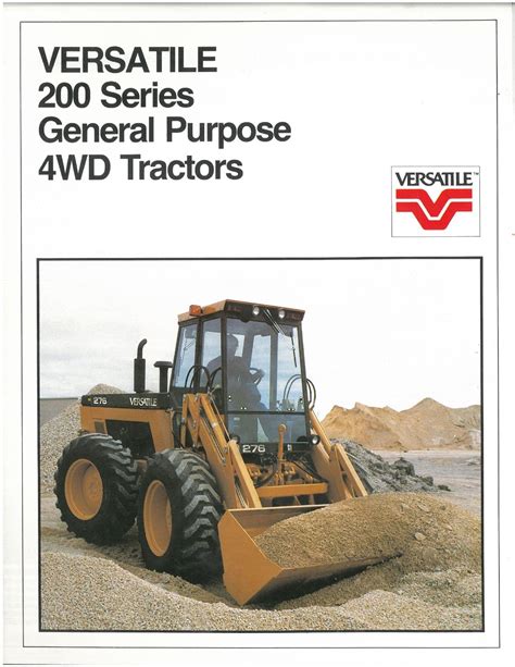 Versatile Tractor 256 And 276 Brochure