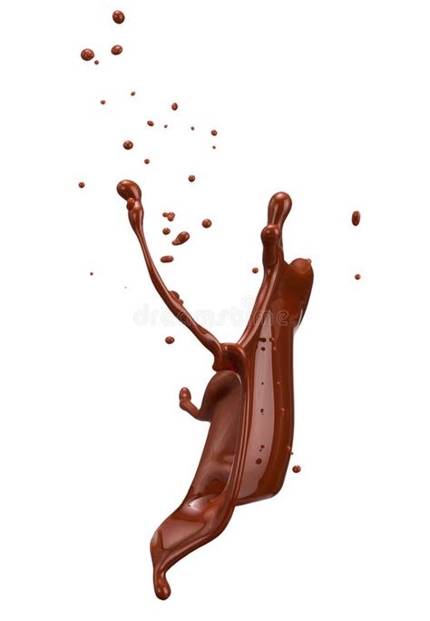 Chocolate Splash Isolated On A White Background Stock Image Image Of