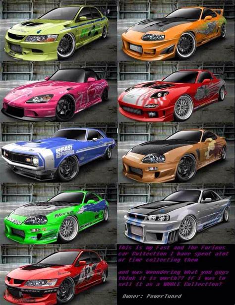 All Cars In Fast And Furious Franchise Fast Furious One