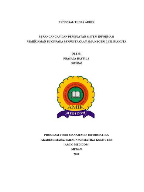 Contoh Proposal Manajemen Proyek Teknik Informatika B