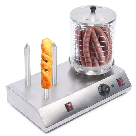 Commercial Hot Dog Machine 850w Hotdog Steamer Cooker With Bread Maker