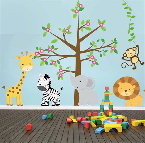 Safari Nursery Wall Decor Cardboard Animals Safari Animals School