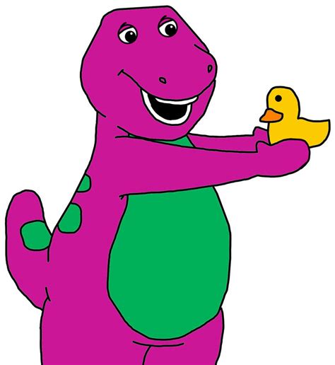 Barney The Dinosaur With Rubber Duck By Nicholasvinhchaule On Deviantart
