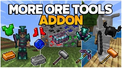 📢more Ores Tools V4 Addon Armaduras Ores Y Herramientas Addon Mcpe 1