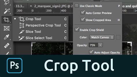 How To Use The Crop Tool In Photoshop Youtube