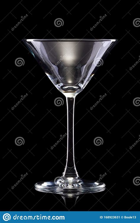 Empty Red Martini Glass Isolated On A Black Background Stock Image Image Of Aperitif