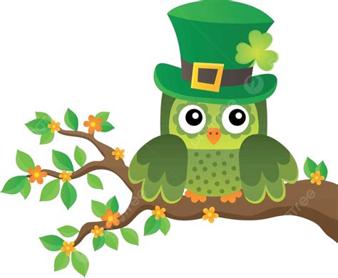 Owlthemed St Patricks Day Celebrationsimage 2 Patrick Bird Day Vector