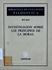 Investigación sobre los principios de la moral | Biblioteca Hernán Malo ...