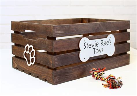Dog Toy Box Personalized Dog Toy Storage Dog Toy Bin Dogs Etsy