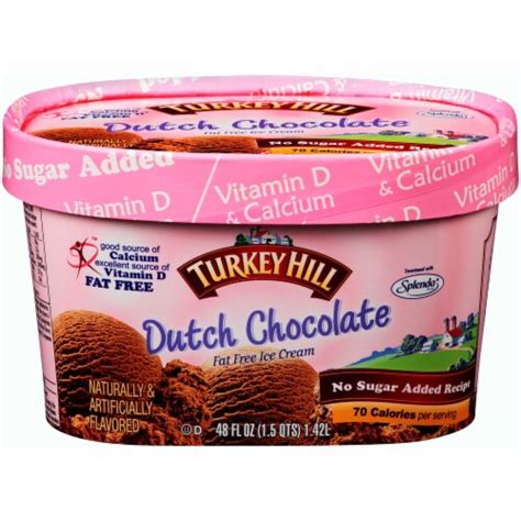 Turkey Hill Dutch Chocolate Fat Free Ice Cream 48 Fl Oz Foods Co