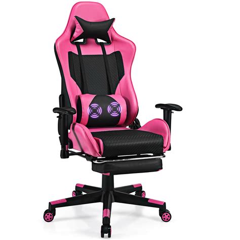 Costway Massage Gaming Chair Reclining Racing Office Computer Chair