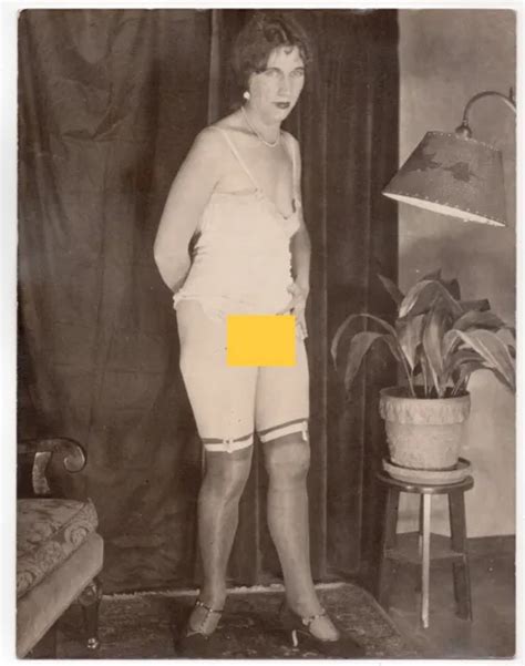 Antique Photo Nude Risqu Flapper Era Woman At Vanity In Bedroom S