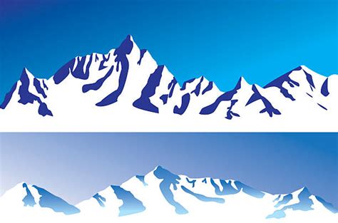 Snow Capped Mountains Illustrations Royalty Free Vector Graphics