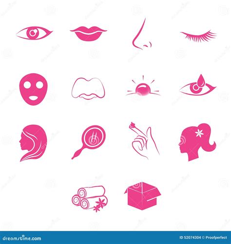 Beauty Icons Set Stock Vector Illustration Of Icons 52074304