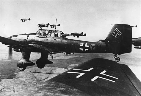 Photo German Ju 87 Stuka Dive Bombers In Flight 29 May 1940 World War Ii Database