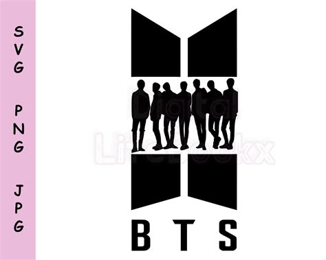 Bts Member Svg Vector Files For Cricut And Silhouette Kpop Star Svg Bts Army Logo Svg Eps Pdf