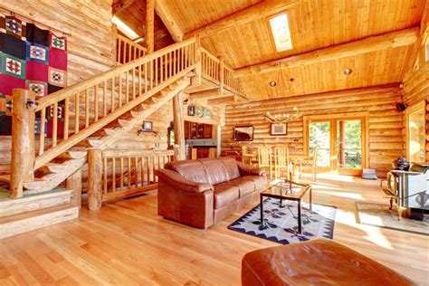 Log Cabin Living Rooms Home Interior Design