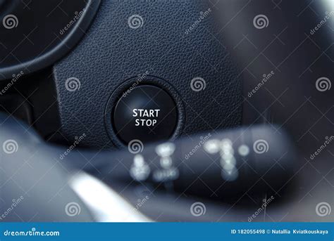 Engine Start Button In A Modern Car Interior Stock Photo Image Of